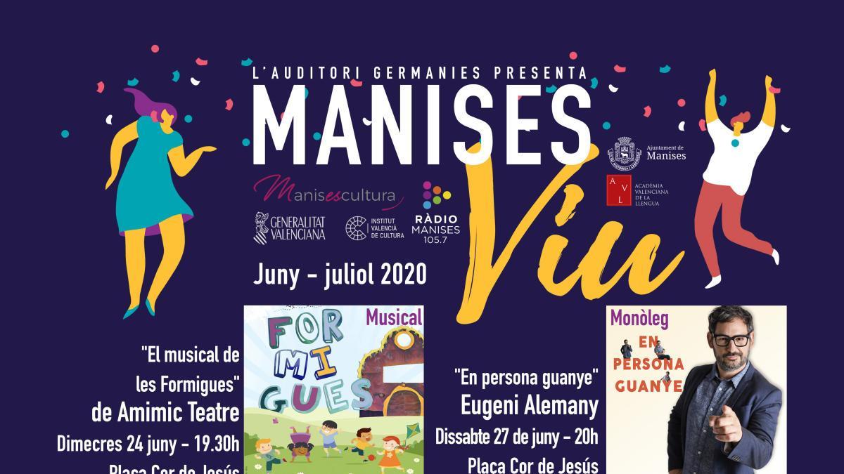 «Manises Viu 2020», un festival de ocio y cultura para este verano