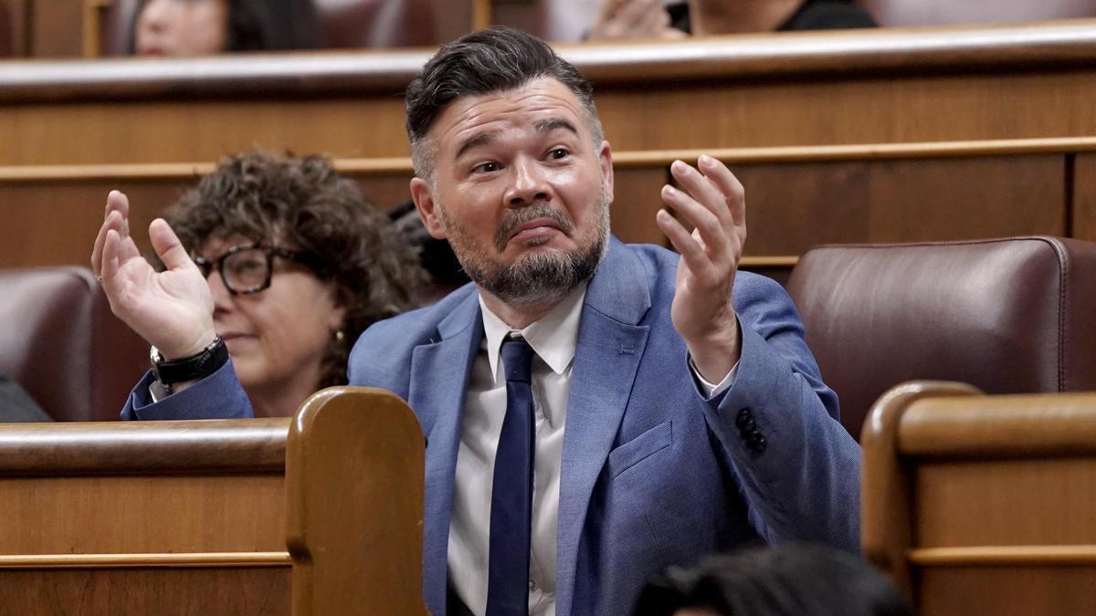 Gabriel Rufián, ERC. Comparecencia de Pedro Sánchez en el Congreso de los Diputados.