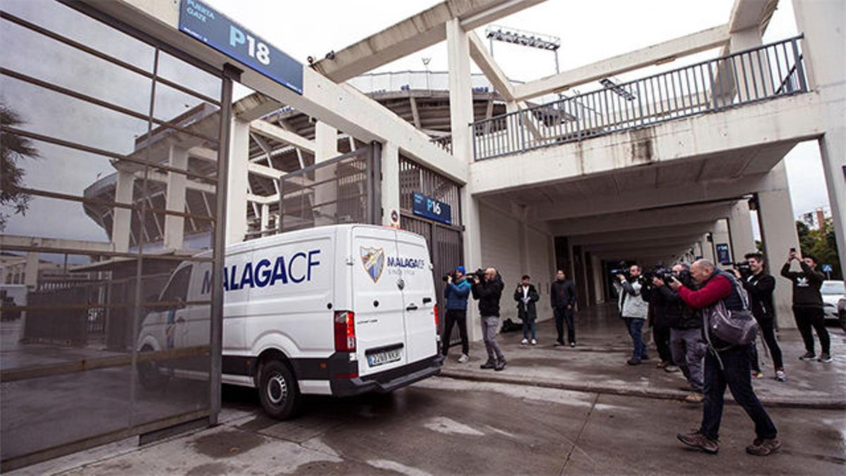 La Policía Nacional interviene las instalaciones del Málaga por orden judicial