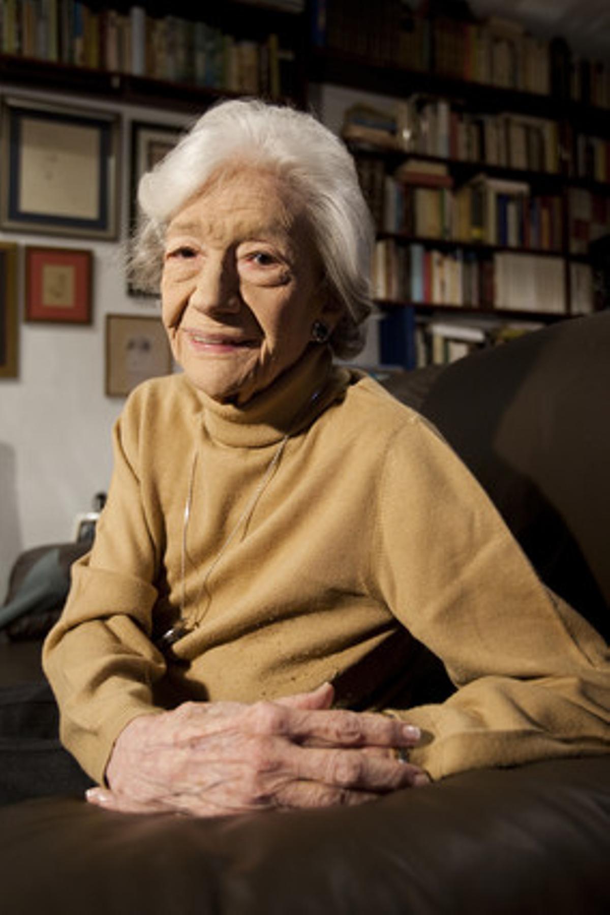 Ana María Matute, a casa seva a Barcelona, dilluns passat.