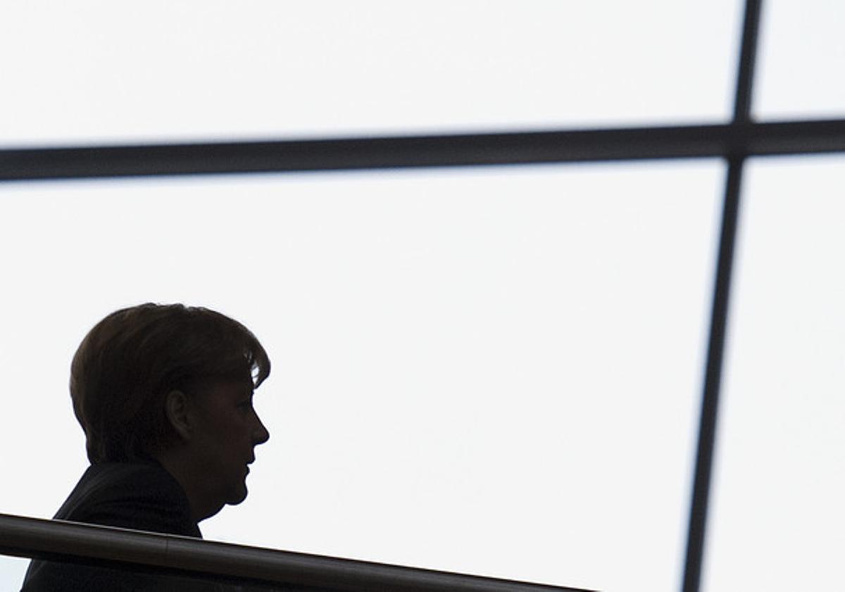 La cancellera alemanya, Angela Merkel, arriba al congrés del seu partit a Erfurt, aquest divendres. La cancellera alemanya, Angela Merkel, arriba al congrés del seu partit a Erfurt, aquest divendres.
