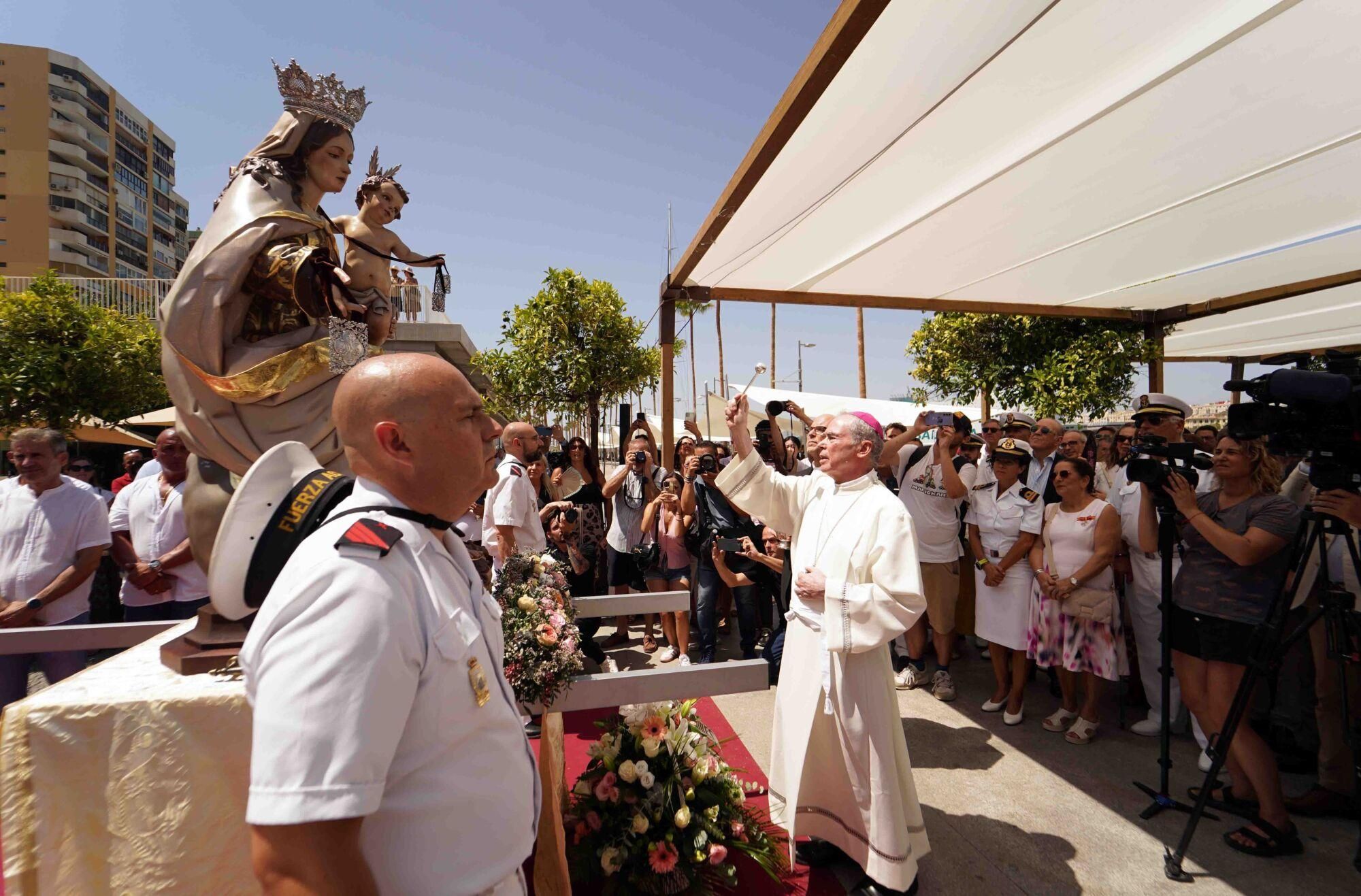 Inauguración de la Capilla del Puerto de Málaga y acto de bendición de la imagen Virgen del Carmen