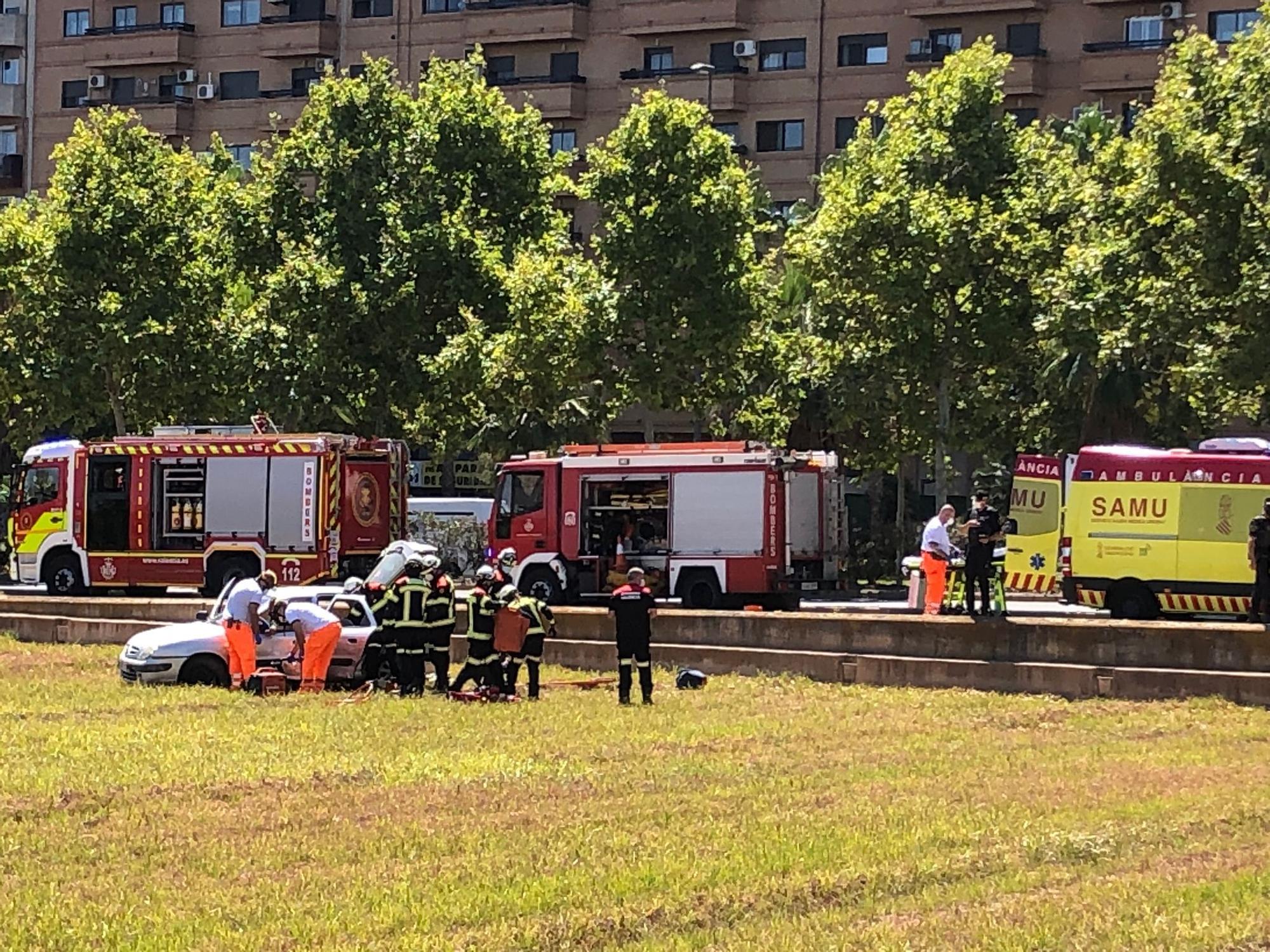 Accidente en la Ronda Norte de València