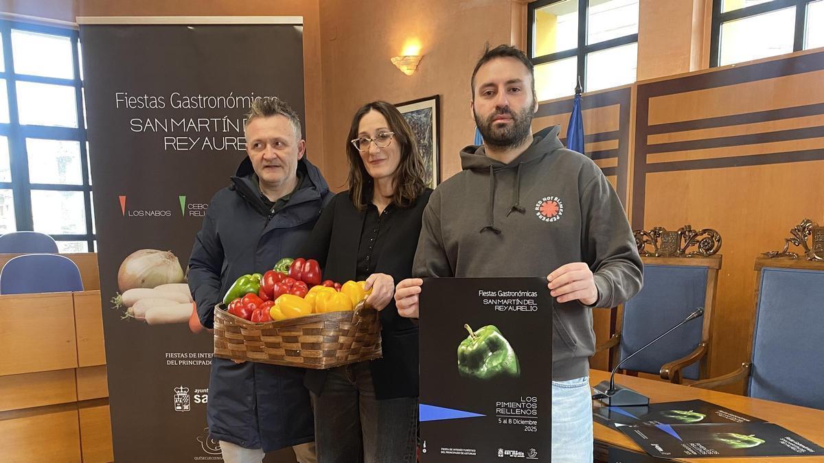 La presentación de la fiesta gastronómica de los pimientos rellenos de Blimea.