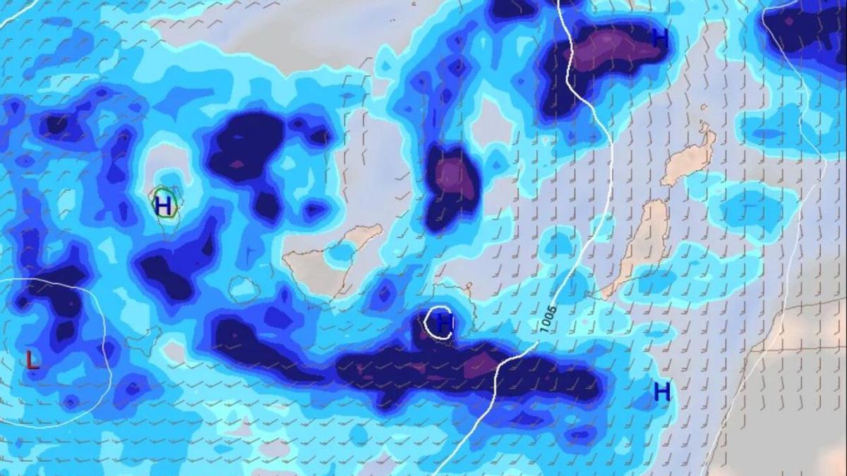 Tenerife afronta un lunes con chubascos intensos y riesgo de tormentas por la borrasca Therese
