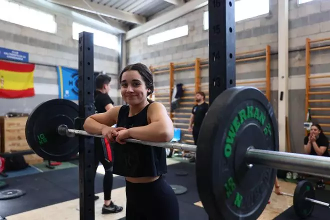 EN IMÁGENES: Inés Conde, ocho veces campeona de España de halterofilia, en un entrenamiento