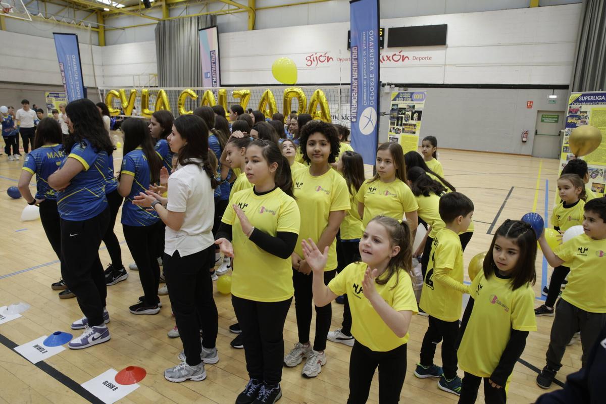 Gijón. Presentación de escuelas deportivas y equipos 2025/26 del CV La Calzada y 40 aniversario.