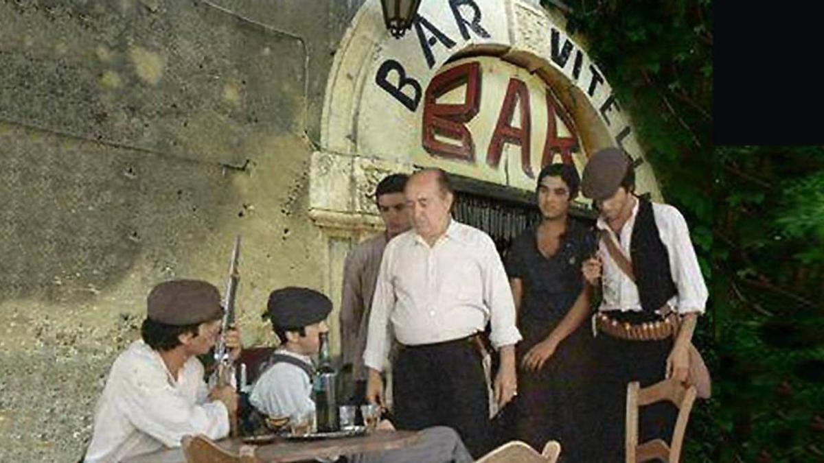 Una escena de  «El Padrino»   rodada al bar  Vitelli.