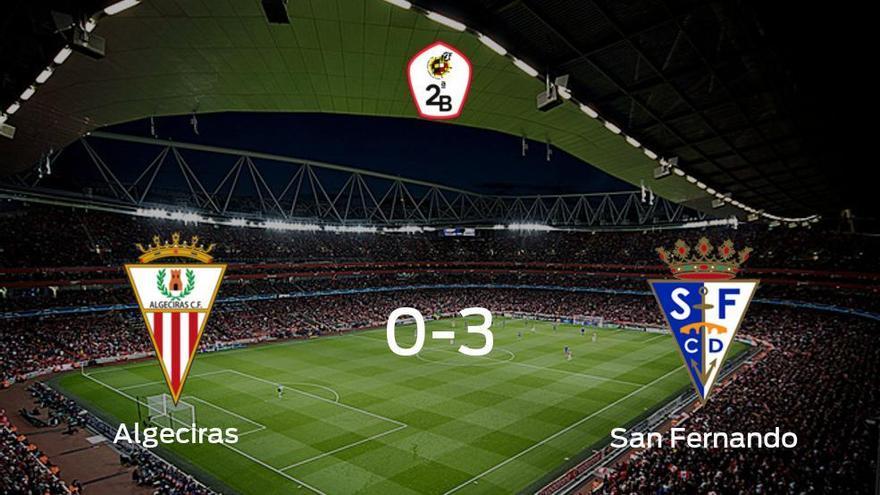 El San Fernando suma tres puntos tras pasar por encima del Algeciras (0-3)