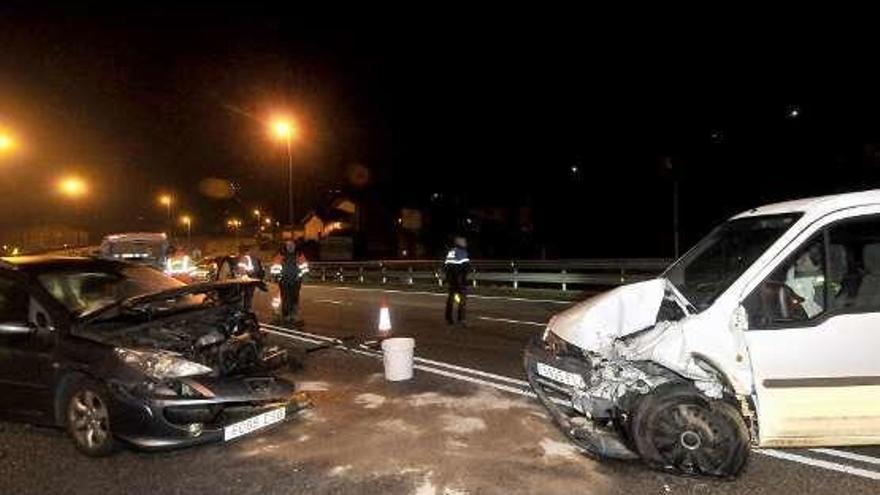 Accidente a la altura de la rotonda de Riaño