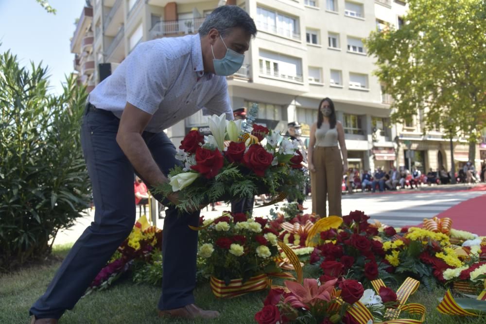 L'acte de la Diada 2020 a Manresa, en fotos