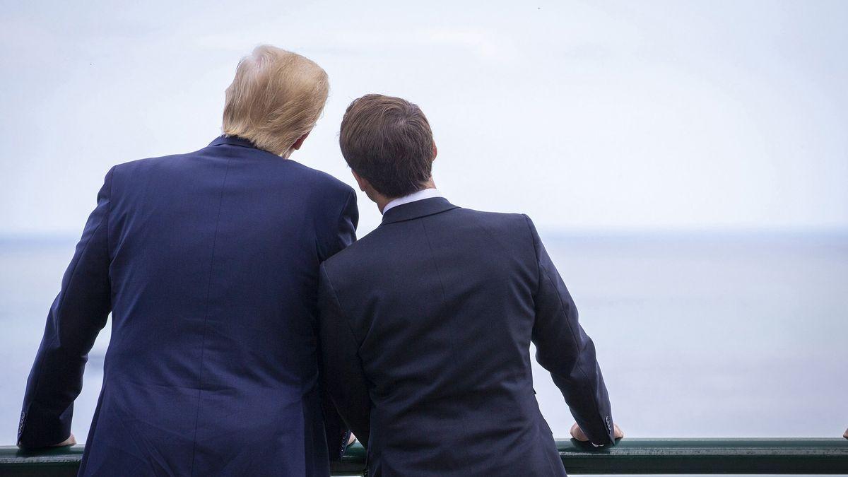Una de les fotos del &#039;Visa pour l&#039;image&#039; amb Trump i Macron com a protagonistes