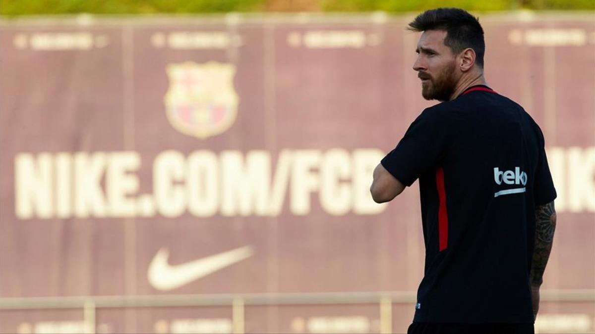 Messi, en la Ciudad Deportiva del Barça