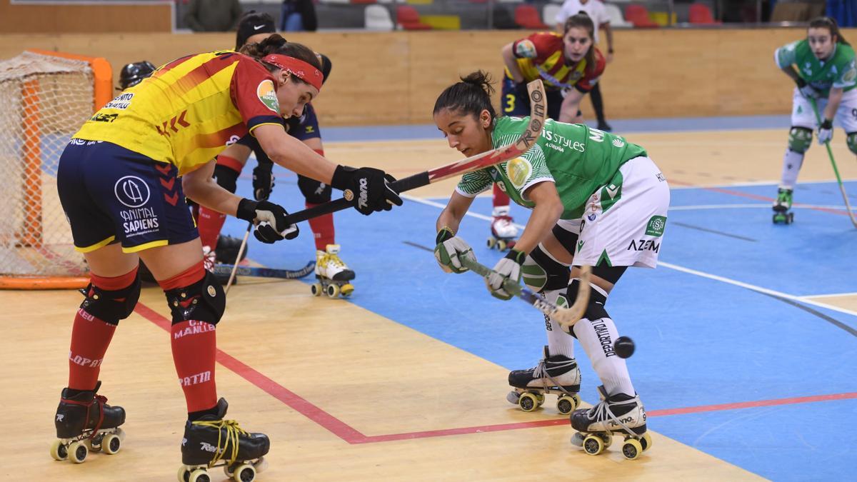 Marlena Rubio, en el partido contra el Manlleu.