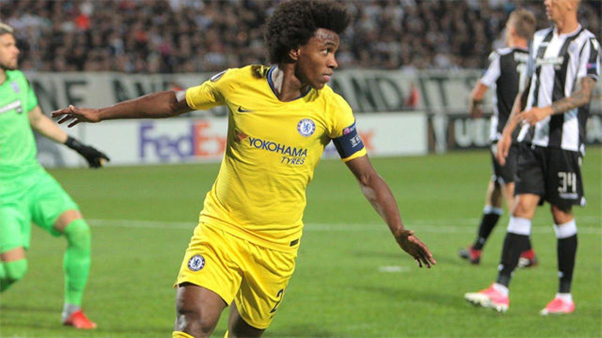 Willian culminó una jugada colectiva para dar la victoria al Chelsea