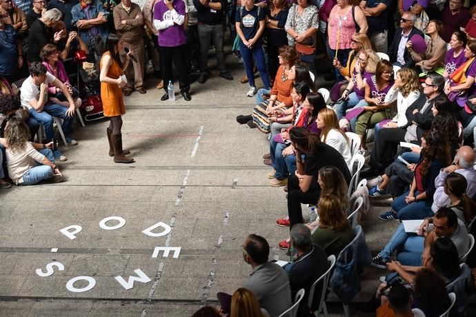 CANARIAS Y ECONOMIA. EDIFICIO MILLER. LAS PALMAS DE GRAN CANARIA. Mitin dePodemos con Irene Montero en el Edificio Elder del Parque Santa Catalina  | 31/03/2019 | Fotógrafo: Juan Carlos Castro