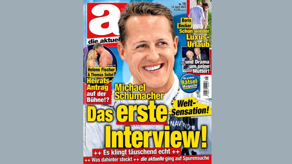 Portada de 'Die Aktuelle' de la falsa entrevista a Michael Schumacher