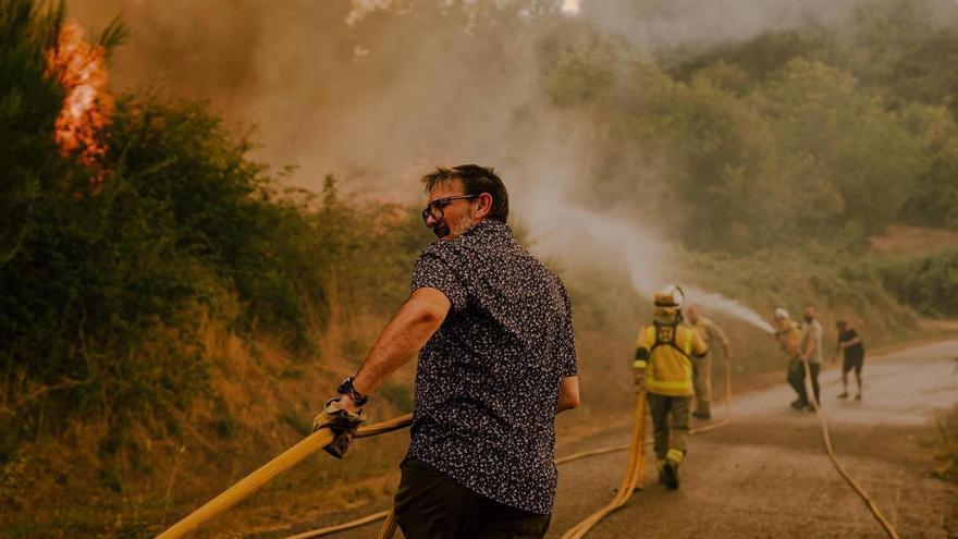 El concello ourensano de O Riós, declarado zona gravemente afectada tras el incendio de Fumaces