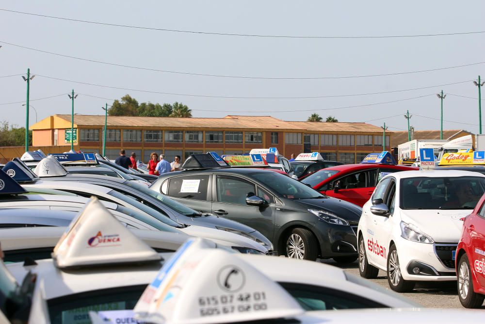 Manifestación de las autoescuelas malagueñas.