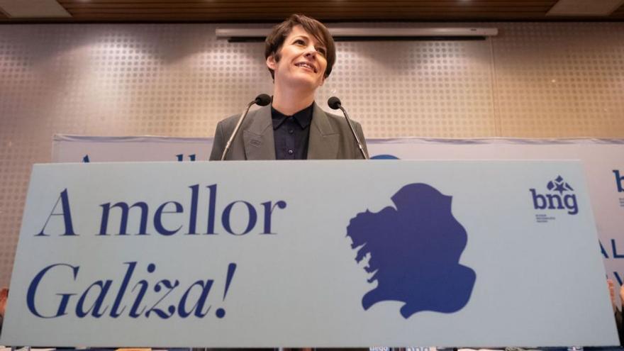 Ana Pontón, ayer durante el Consello Nacional del BNG.   | // XOÁN ÁLVAREZ