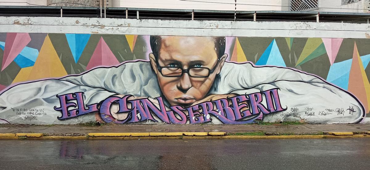 Grafiti de Canserbero en la avenida Las Delicias de Maracay.