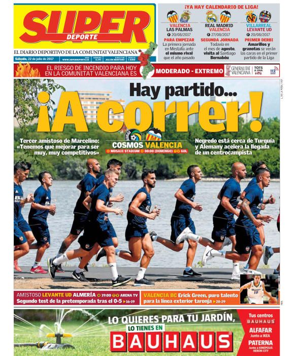 Portadas sábado 22 de julio de 2017