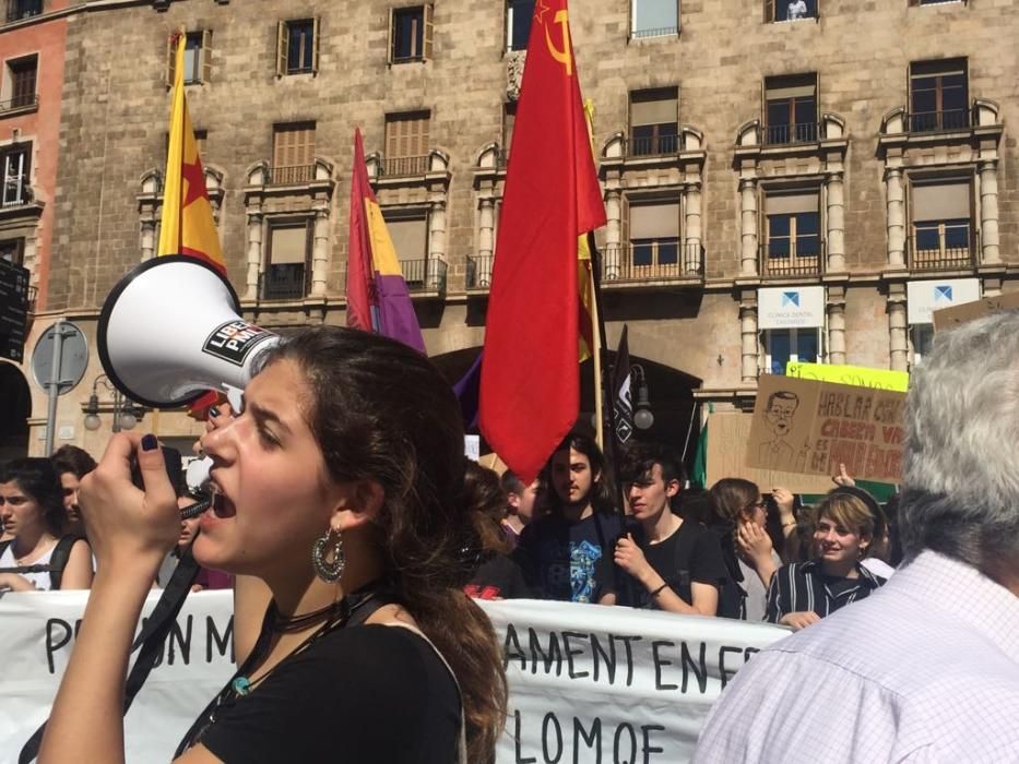 Manifestación de estudiantes en Palma