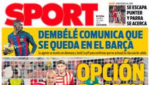 Esta es la portada de SPORT