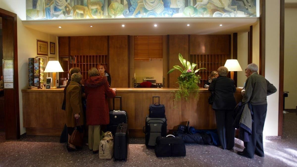 Jubilados del Imserso, en un balneario de Caldes de Malavella