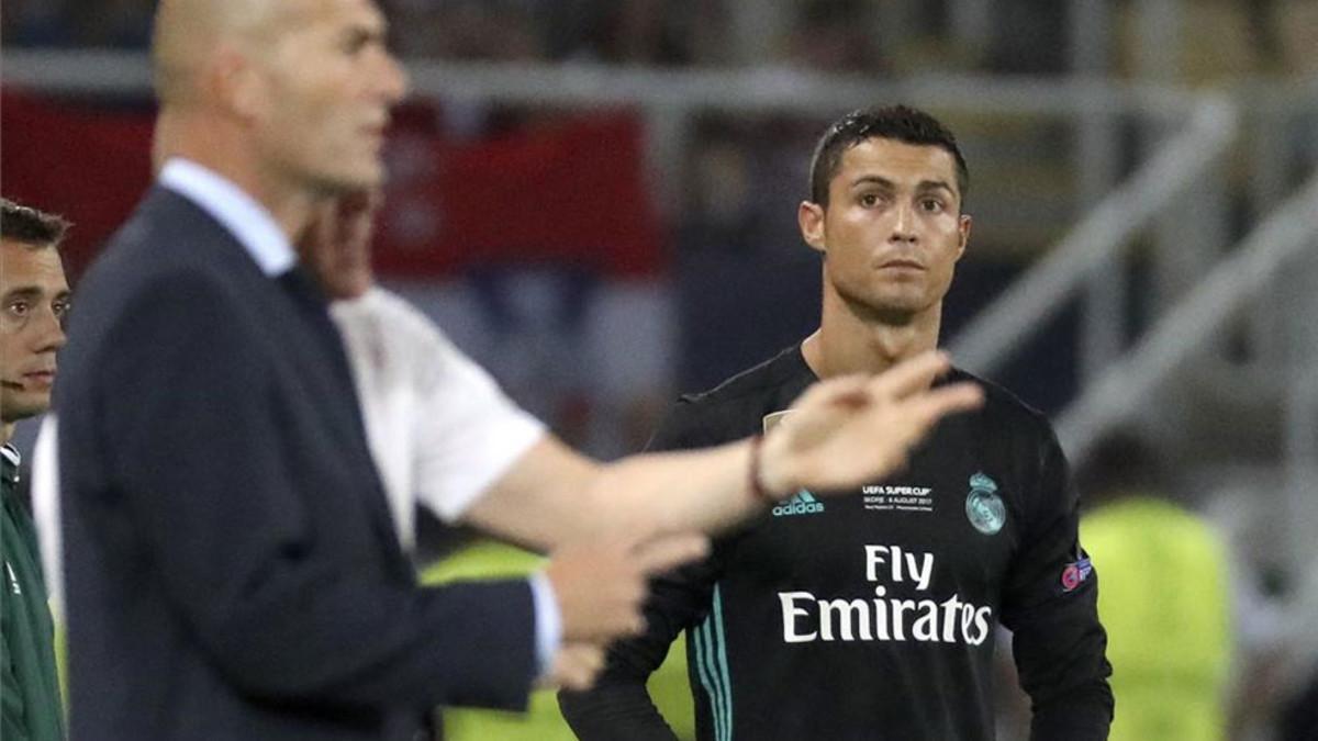 Cristiano Ronaldo momentos antes de saltar al terreno de juego