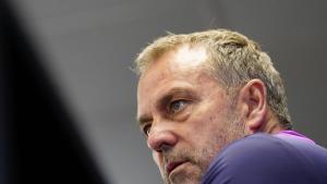 Hansi Flick, comparece en rueda de prensa en la previa del partido ante el Rayo Vallecano