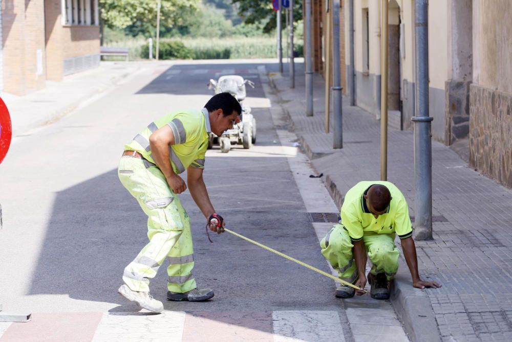 Preparació de les noves zones blaves i verdes de Salt