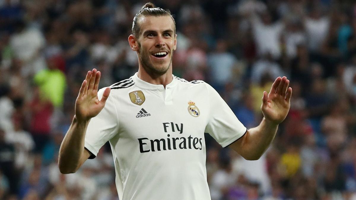 Gareth Bale celebra un gol esta temporada.