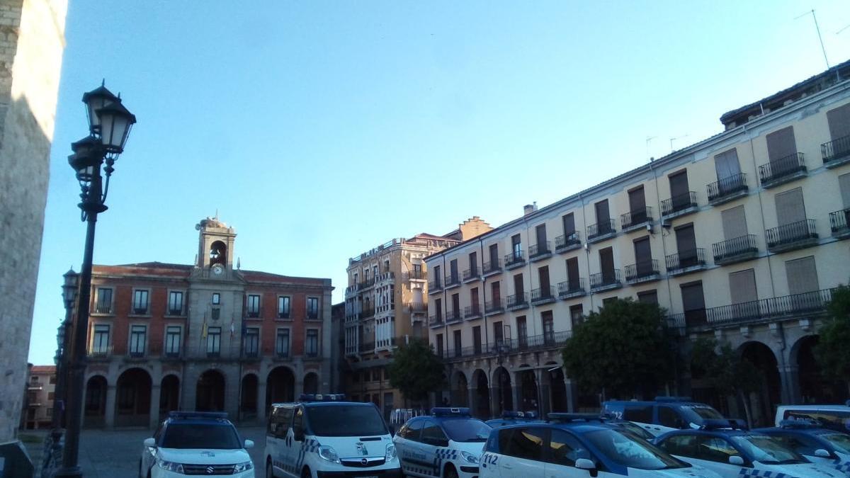 La Plaza Mayor de la capital, esta mañana.