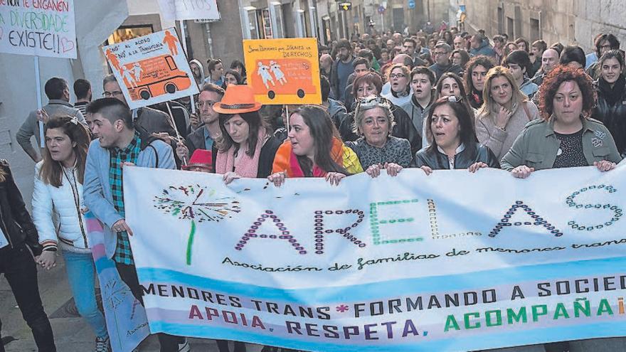 Manifestación a favor de los derechos de las personas transgénero, convocada por Arelas.