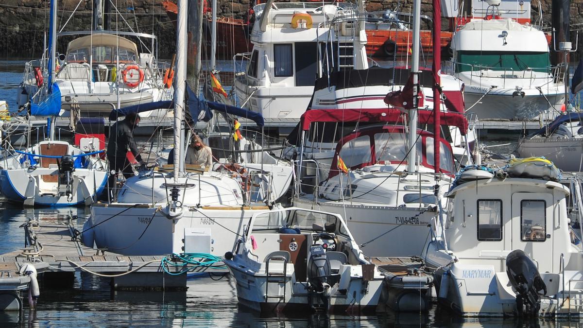 El puerto deportivo de Vilagarcía, ayer.