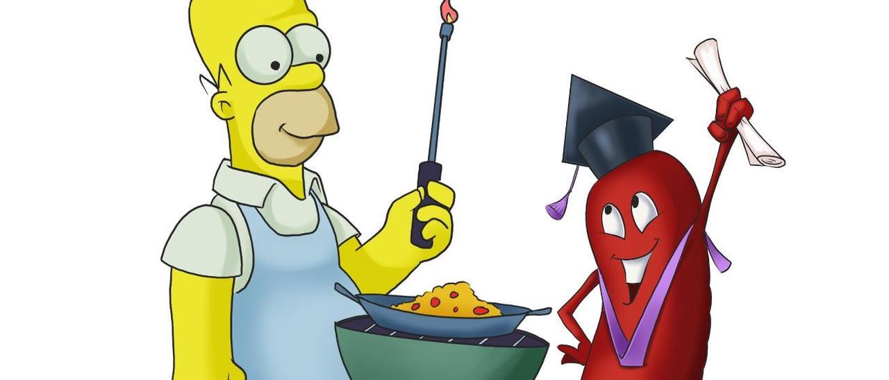 La paella de Homer en la mítica serie de animación Los Simpson también es protagonista