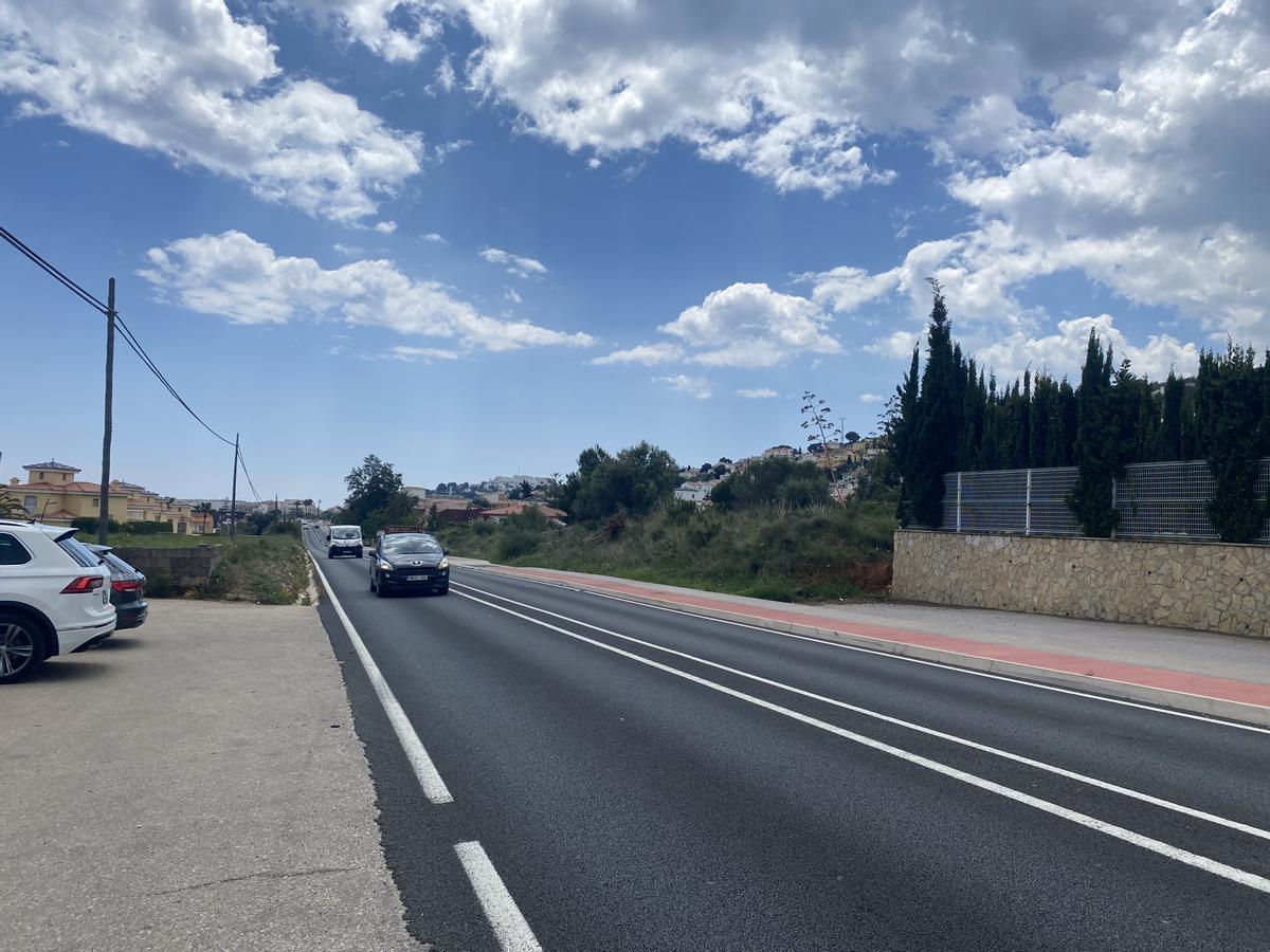 Tramo de la CV-141 en el que el Ayuntamiento pondrá puntos de luz.