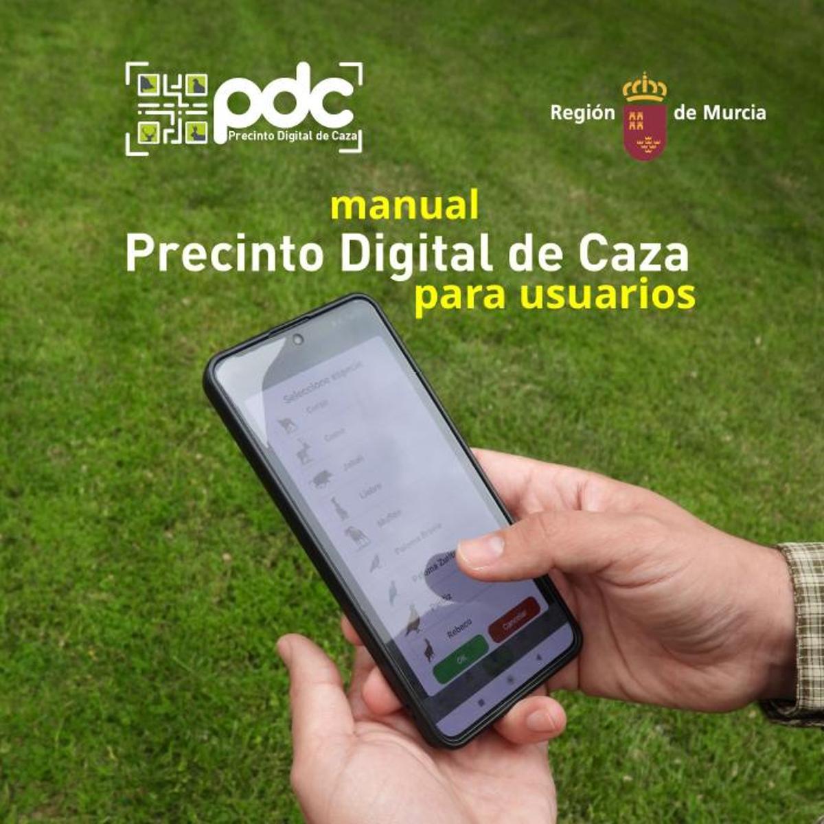 Portada del manual para usuarios sobre el precinto digital de caza.