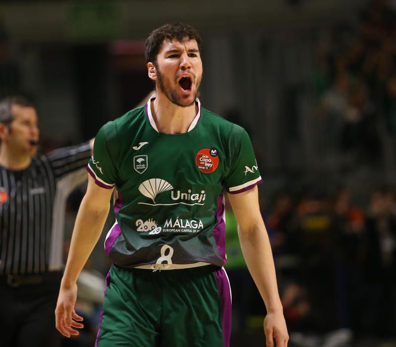 Victoria del Unicaja ante el Zaragoza en la Copa del Rey 2020.