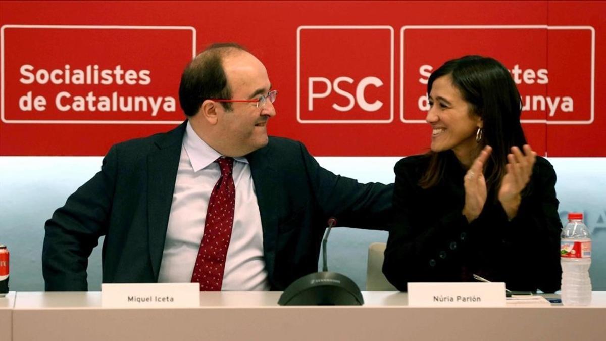 Miquel Iceta y Núria Parlon