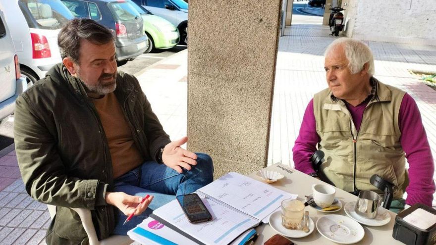 Rubén Pérez y Balbino Barcia, el pasado mes de febrero en Moaña. |