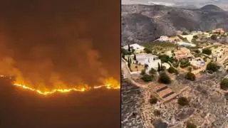 Impresionantes vistas aéreas del durante y el después del incendio de Los Gallardos