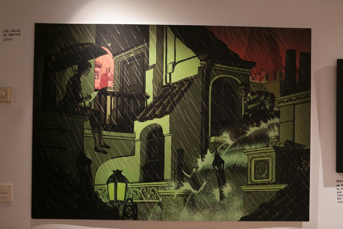 La exposición de Paco Roca en la Sala de Cómic de Avilés: "Dibujante ambulante"