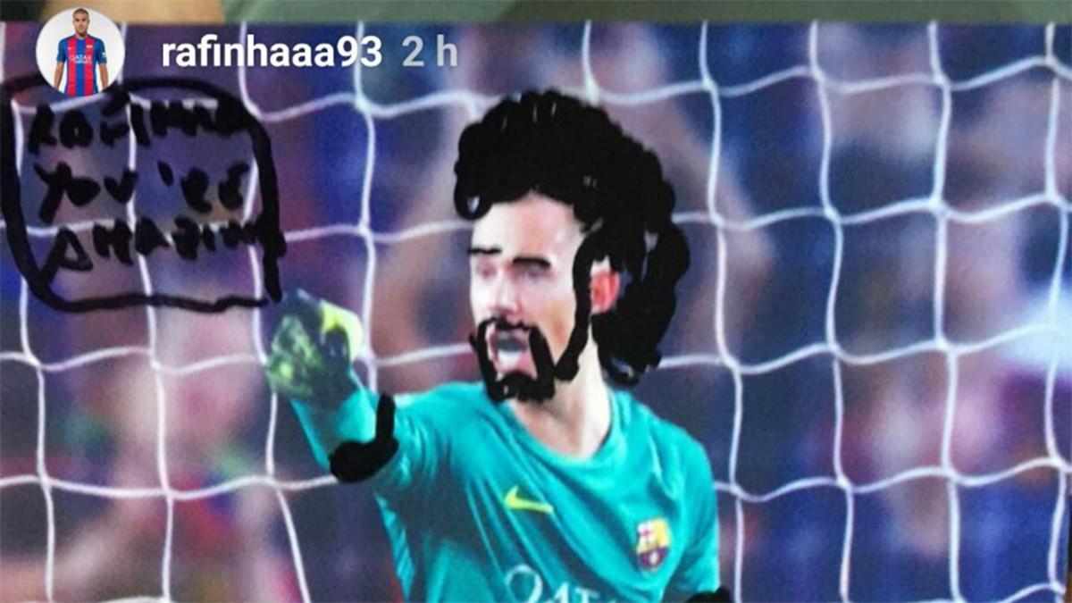 Rafinha dibujó de esta guisa a Ter Stegen