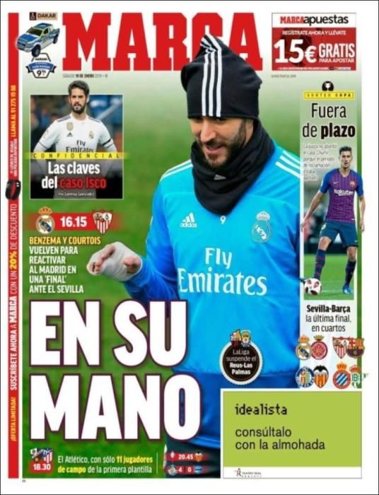 Portada MARCA sábado 19 enero 2019