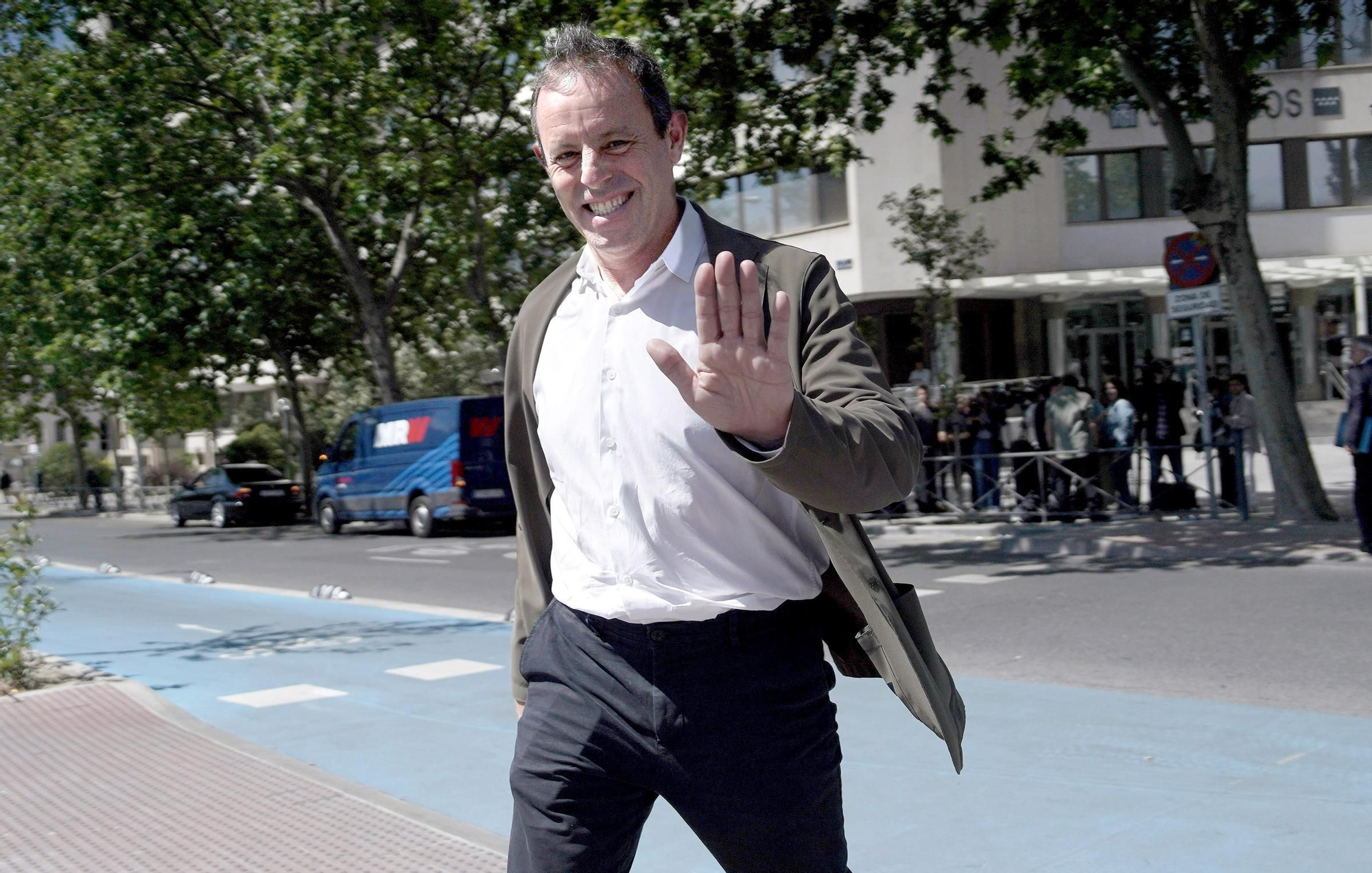 Sandro Rosell enlos juzgados de Plaza de Castilla esta mañana