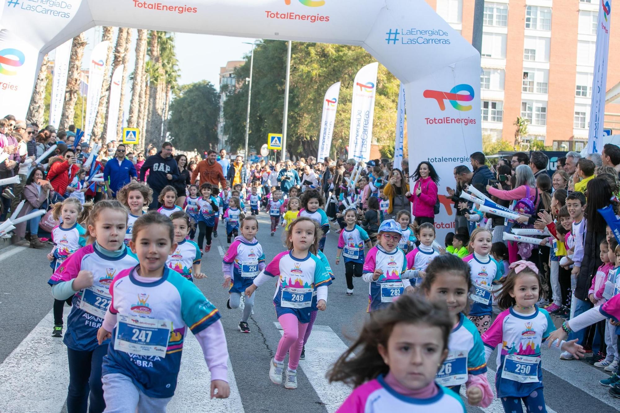 Carrera de menores de la TotalEnergies Murcia Maratón Costa Cálida