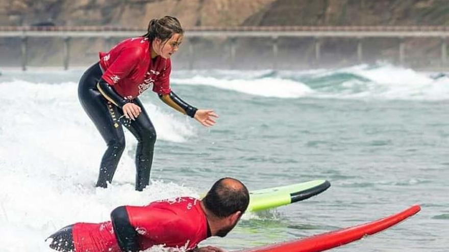 Carmen López junto a Lucas García en una competición