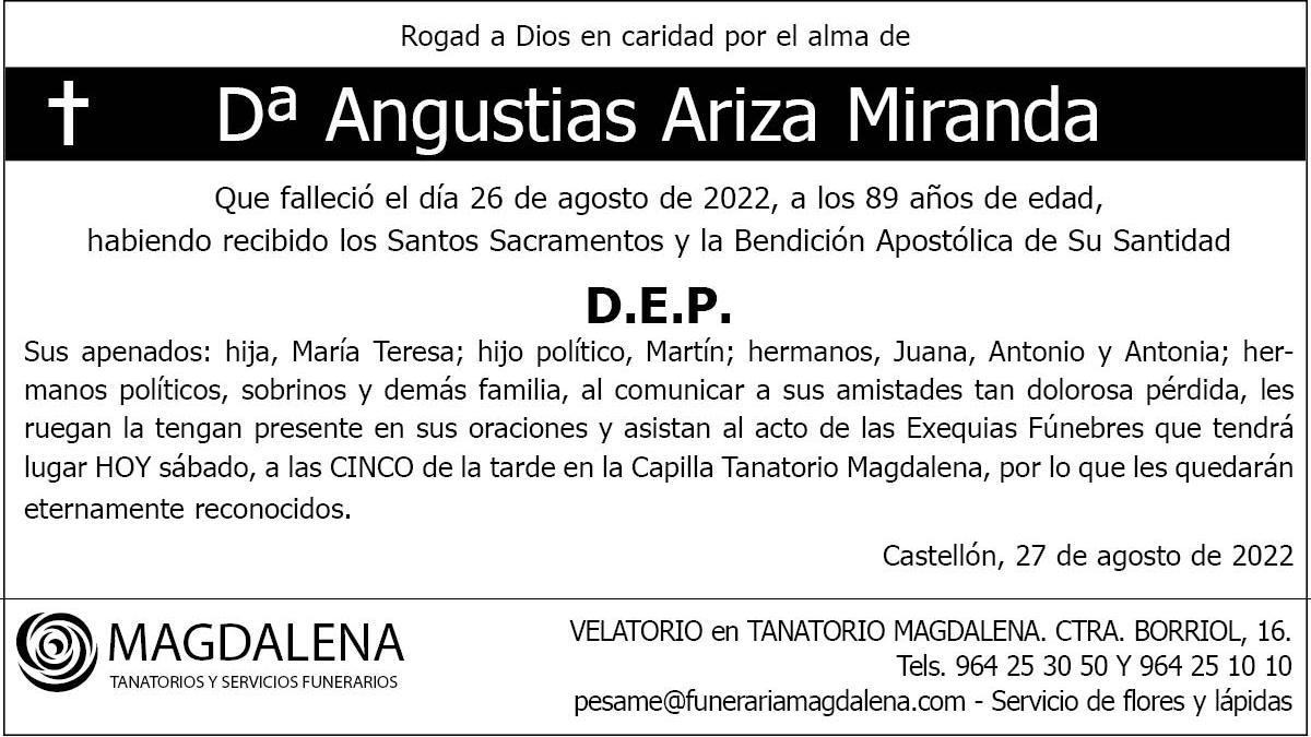 Dª Angustias Ariza Miranda